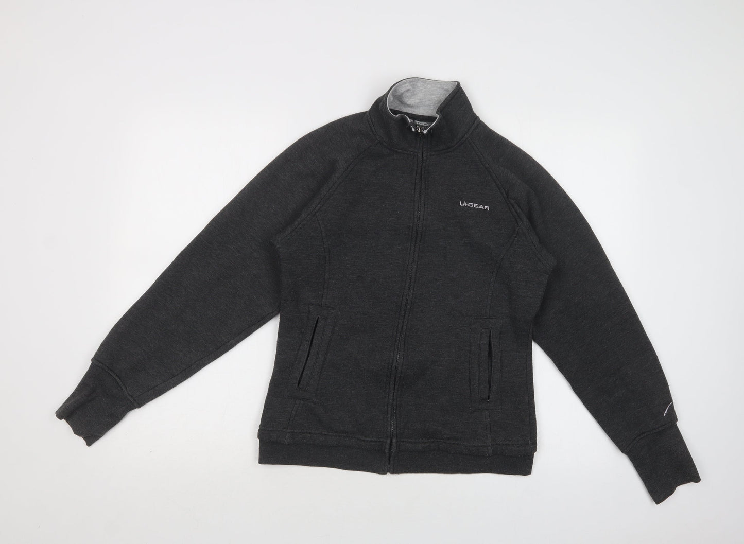 Womens UK Size 10 LA Gear Grey Full Zip Sweatshirt