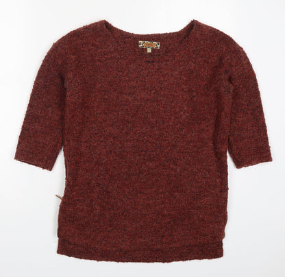 NEXT Womens Brown Round Neck  Polyester Pullover Jumper Size 8
