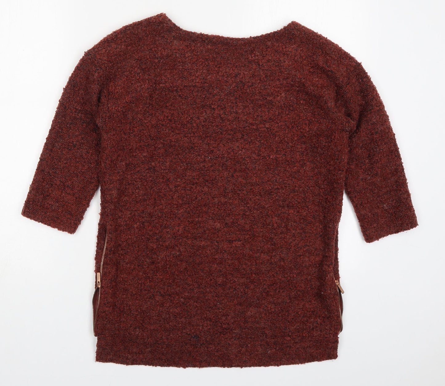 NEXT Womens Brown Round Neck  Polyester Pullover Jumper Size 8