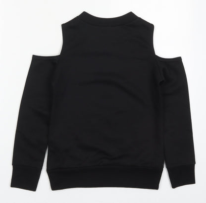 Boohoo Girls Black  Polyester Pullover Sweatshirt Size 7-8 Years  Pullover - I'm A VIP