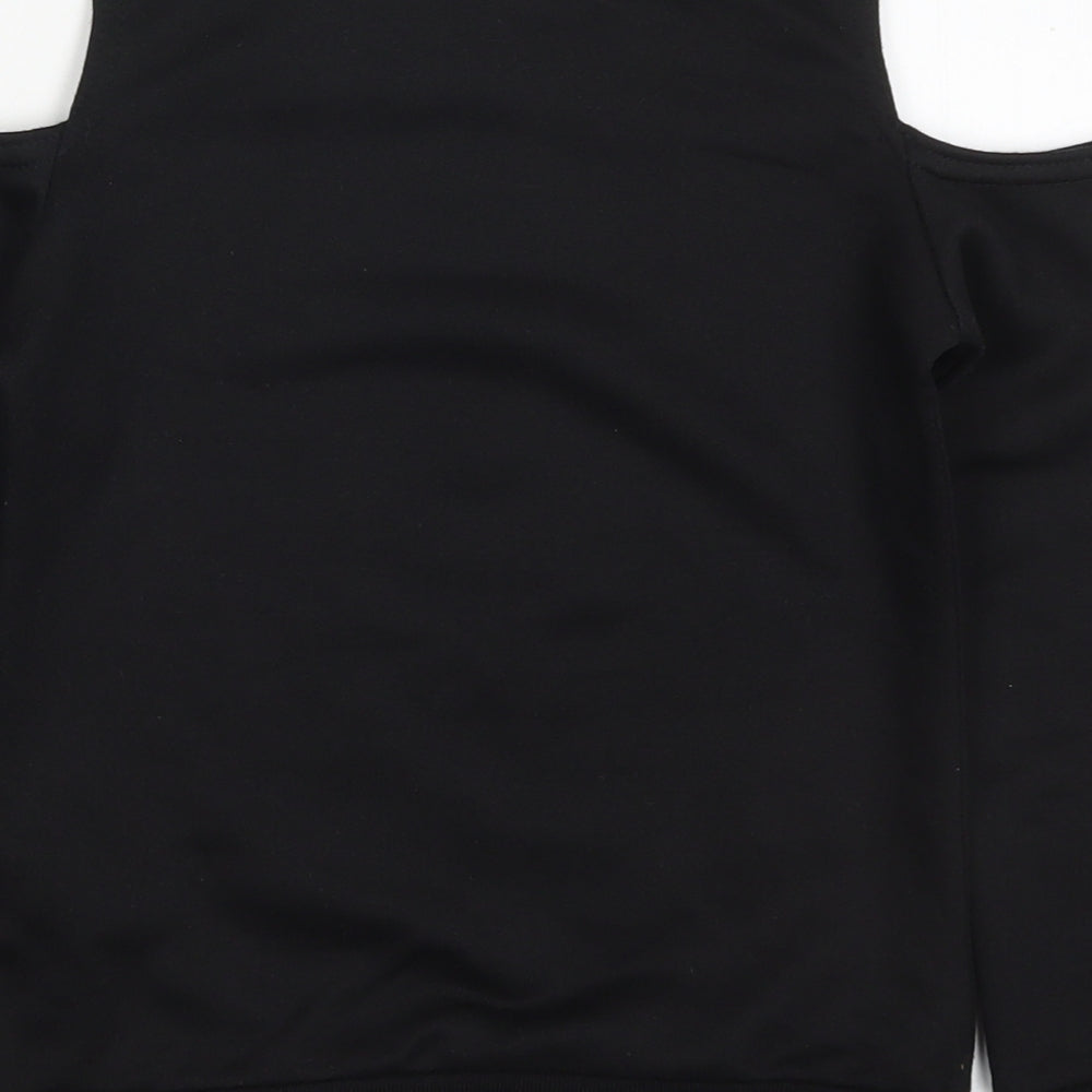 Boohoo Girls Black  Polyester Pullover Sweatshirt Size 7-8 Years  Pullover - I'm A VIP