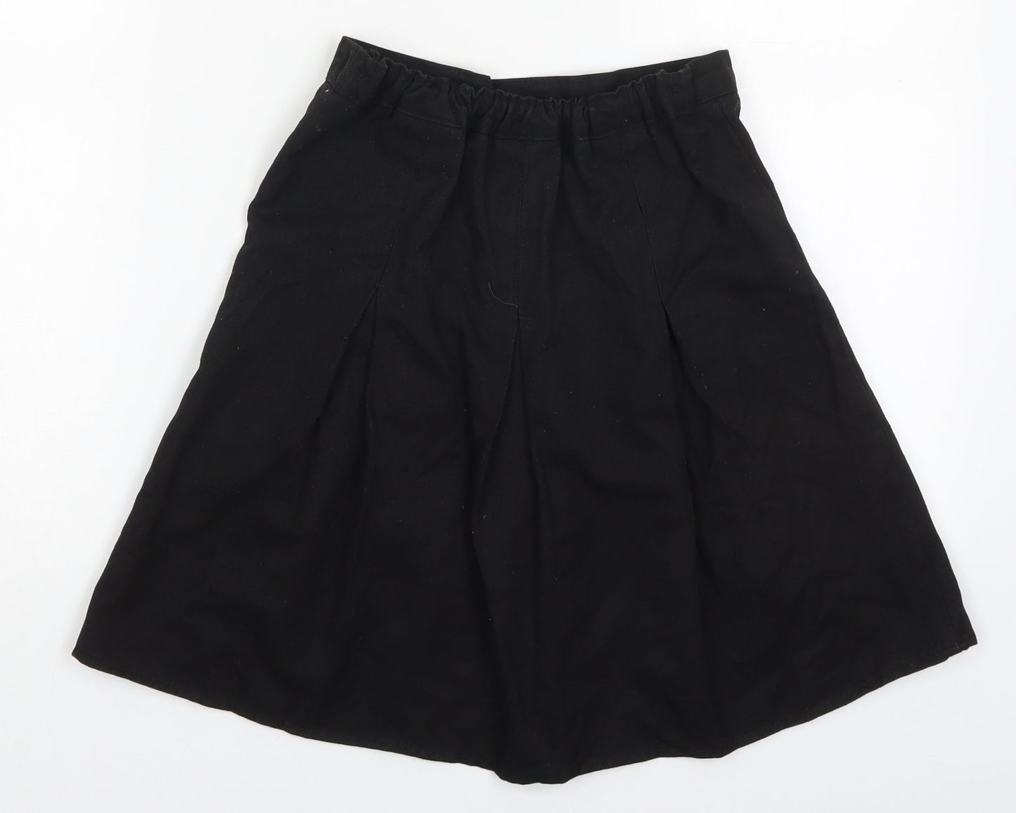 Matalan Girls Black  Polyester Pleated Skirt Size 9-10 Years  Regular Zip
