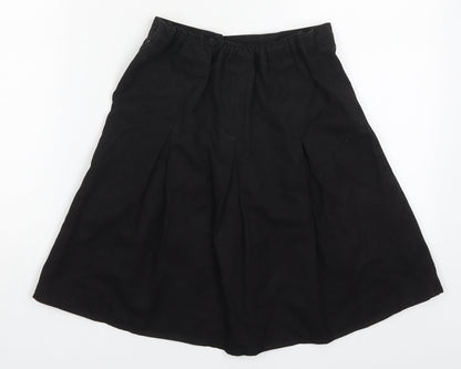 Matalan Girls Black  Polyester Pleated Skirt Size 9-10 Years  Regular Zip