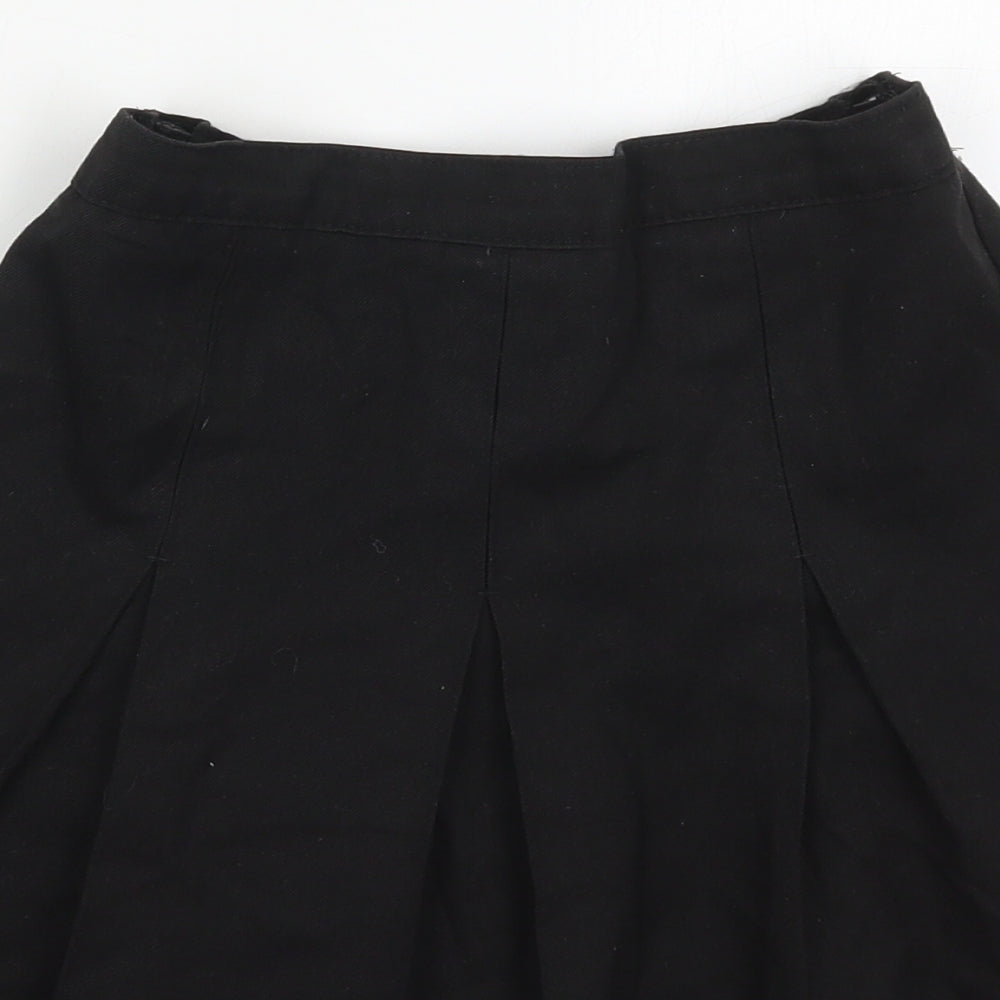 Matalan Girls Black  Polyester Pleated Skirt Size 9-10 Years  Regular Zip