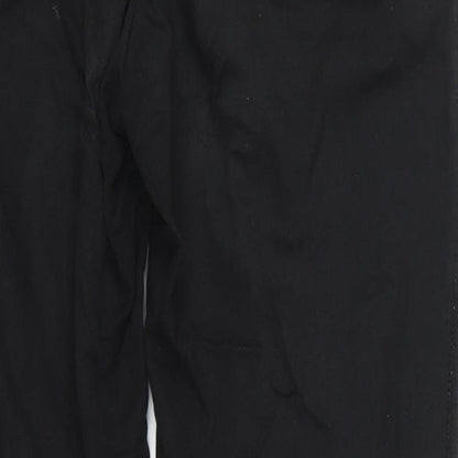 Womens UK Size S Papaya Regular Fit Sweatpants Black Trousers