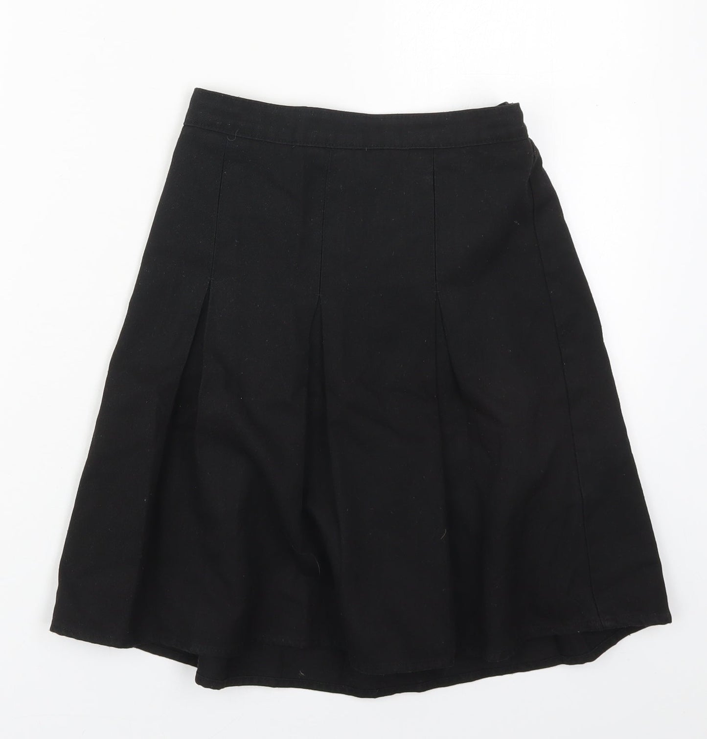 Aldi Girls Black  Polyester Pleated Skirt Size 9-10 Years  Regular