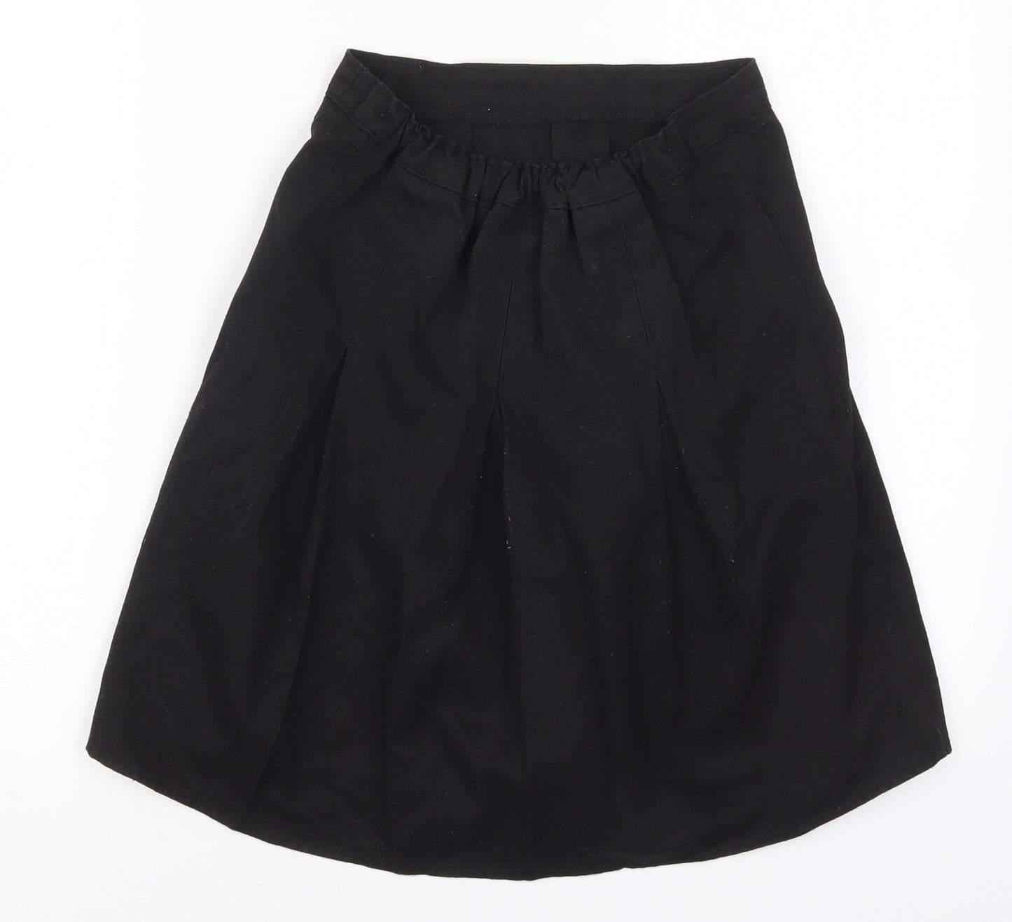 Aldi Girls Black  Polyester Pleated Skirt Size 9-10 Years  Regular