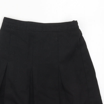 Aldi Girls Black  Polyester Pleated Skirt Size 9-10 Years  Regular