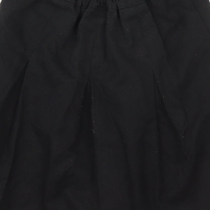 Aldi Girls Black  Polyester Pleated Skirt Size 9-10 Years  Regular