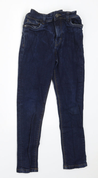 Matalan Boys Blue  Cotton Skinny Jeans Size 9 Months  Regular Button
