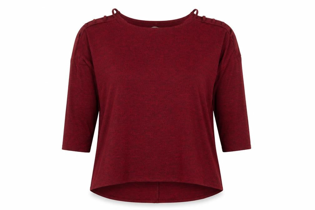 George Womens Red  Polyester Basic T-Shirt Size 14 Round Neck