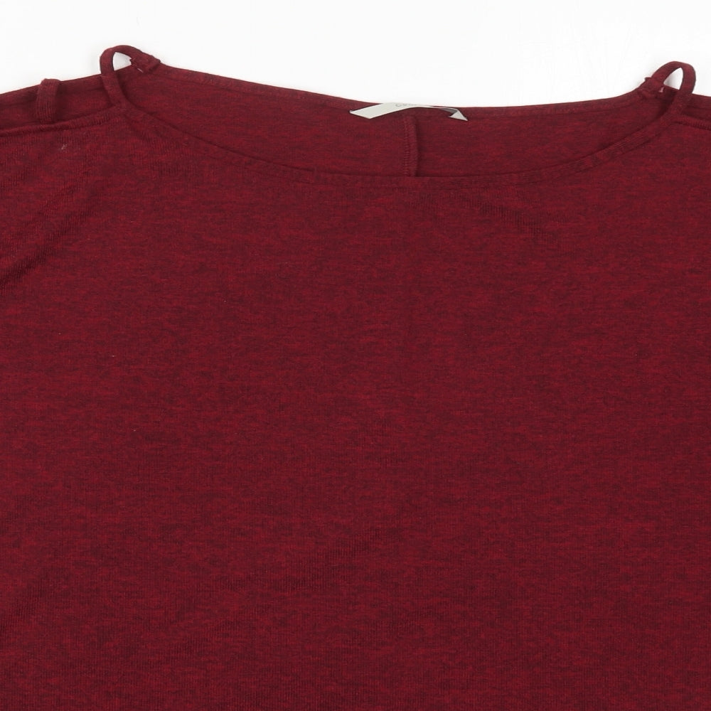 George Womens Red  Polyester Basic T-Shirt Size 14 Round Neck