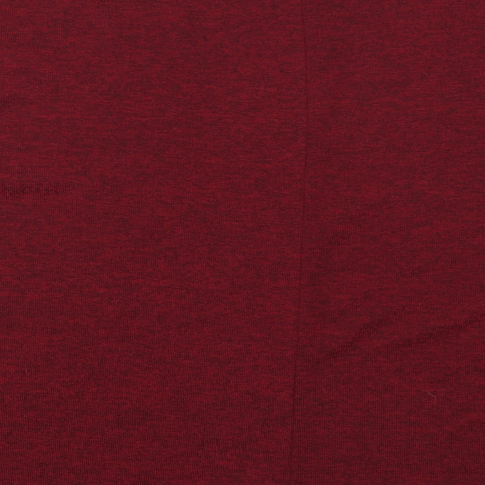 George Womens Red  Polyester Basic T-Shirt Size 14 Round Neck