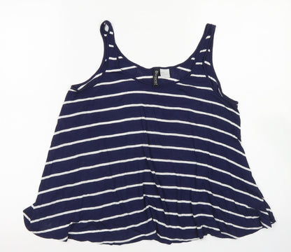 Womens UK Size 8 Divided Blue Basic Tank