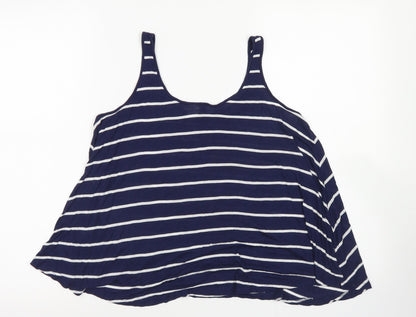 Womens UK Size 8 Divided Blue Basic Tank