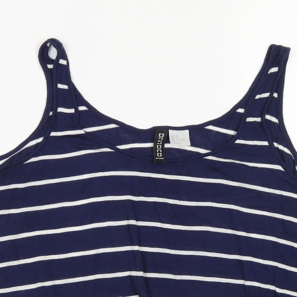 Womens UK Size 8 Divided Blue Basic Tank
