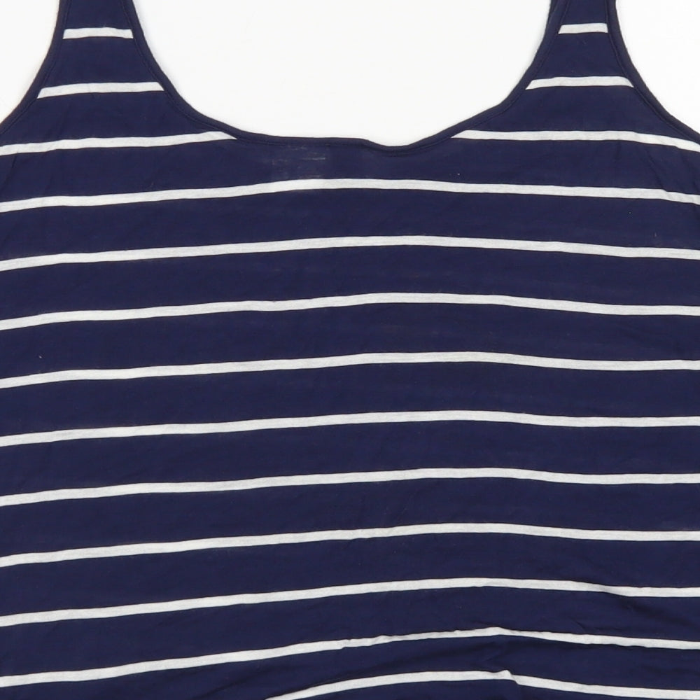 Womens UK Size 8 Divided Blue Basic Tank