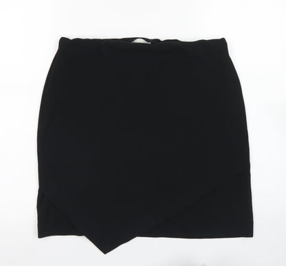 H&M Womens Black  Polyester A-Line Skirt Size M