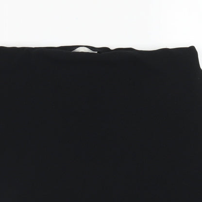 H&M Womens Black  Polyester A-Line Skirt Size M