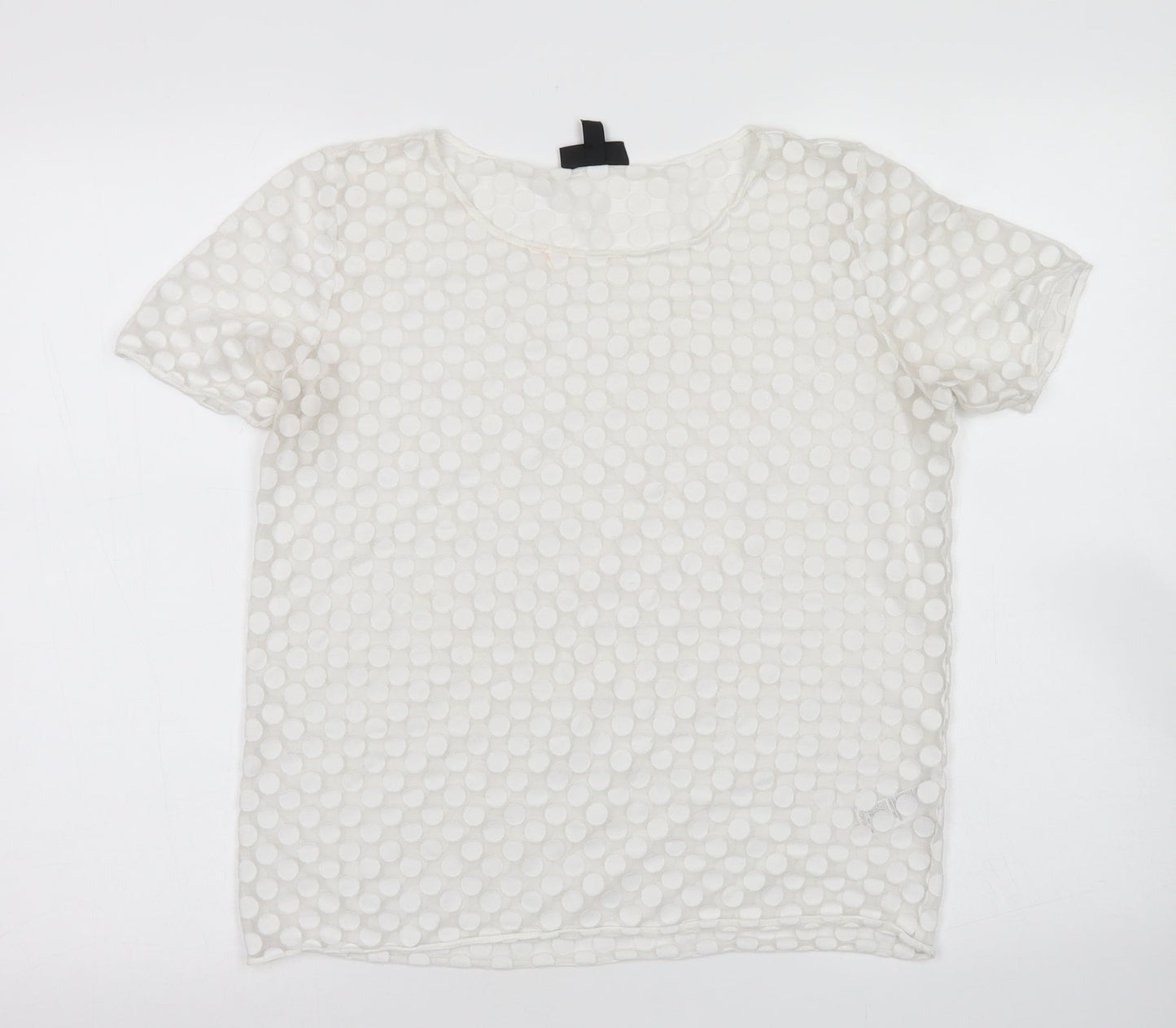 Womens UK Size 8 Topshop White Basic T-Shirt