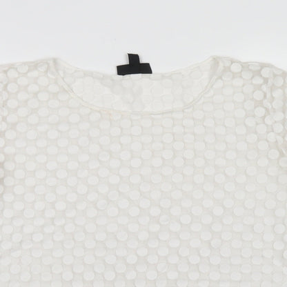 Womens UK Size 8 Topshop White Basic T-Shirt