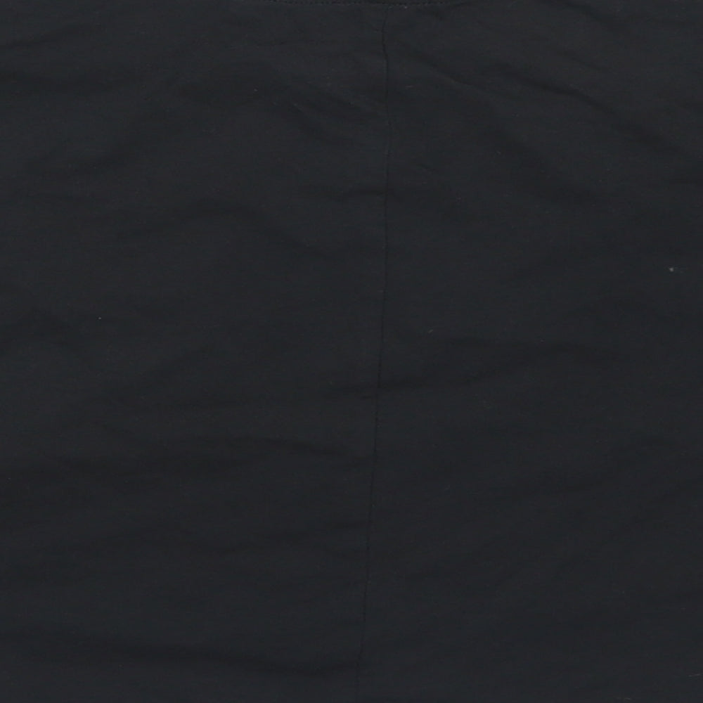 Womens UK Size XS Reebok Black Cropped T-Shirt