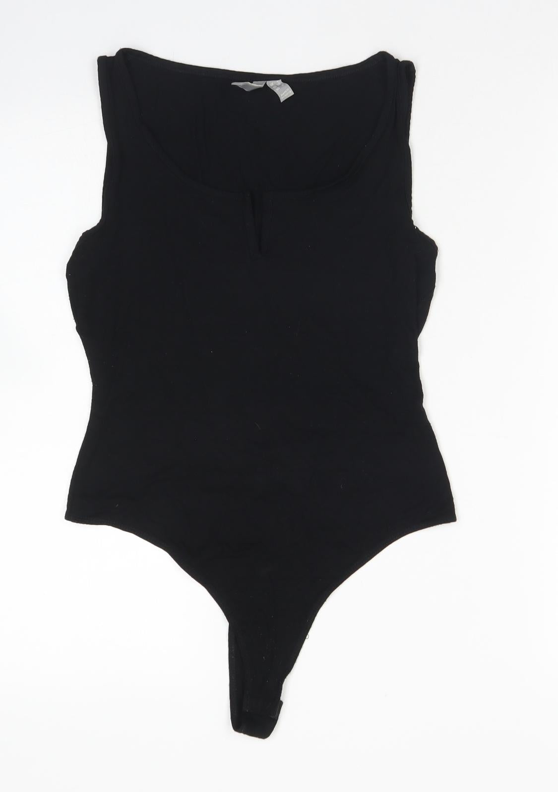 Womens UK Size 8 ASOS One-Piece Black Bodysuit