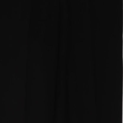 Topshop Womens Black  Polyester Trousers  Size 10 L34 in Regular Hook & Eye