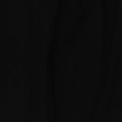 Topshop Womens Black  Polyester Trousers  Size 10 L34 in Regular Hook & Eye
