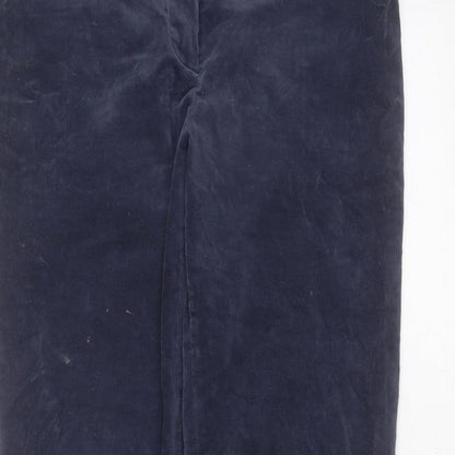 EVELIN BRANDT Womens Blue  Cotton Trousers  Size 10 L30 in Regular Zip