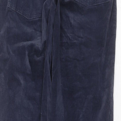 EVELIN BRANDT Womens Blue  Cotton Trousers  Size 10 L30 in Regular Zip
