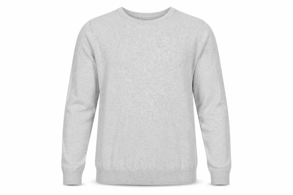 Cedarwood State Mens Grey Round Neck Cotton Pullover Jumper Size S