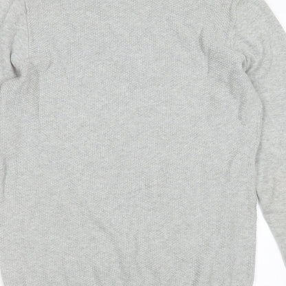 Cedar Wood State Mens Grey Round Neck  Cotton Pullover Jumper Size S