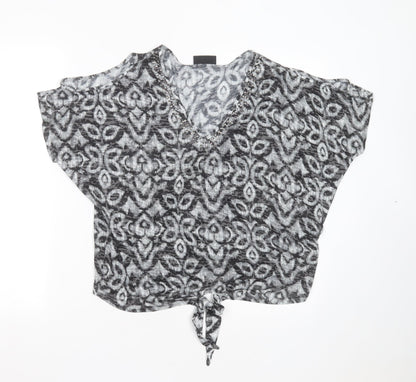 Womens UK Size S Wallis Black Basic Blouse