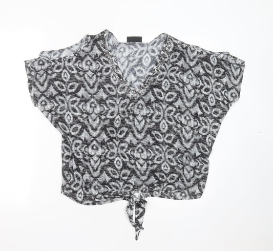 Womens UK Size S Wallis Black Basic Blouse