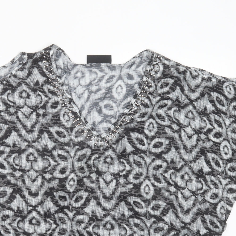 Womens UK Size S Wallis Black Basic Blouse