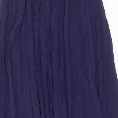 Pa lucci Womens Blue  Viscose A-Line Skirt Size 28 in   Button