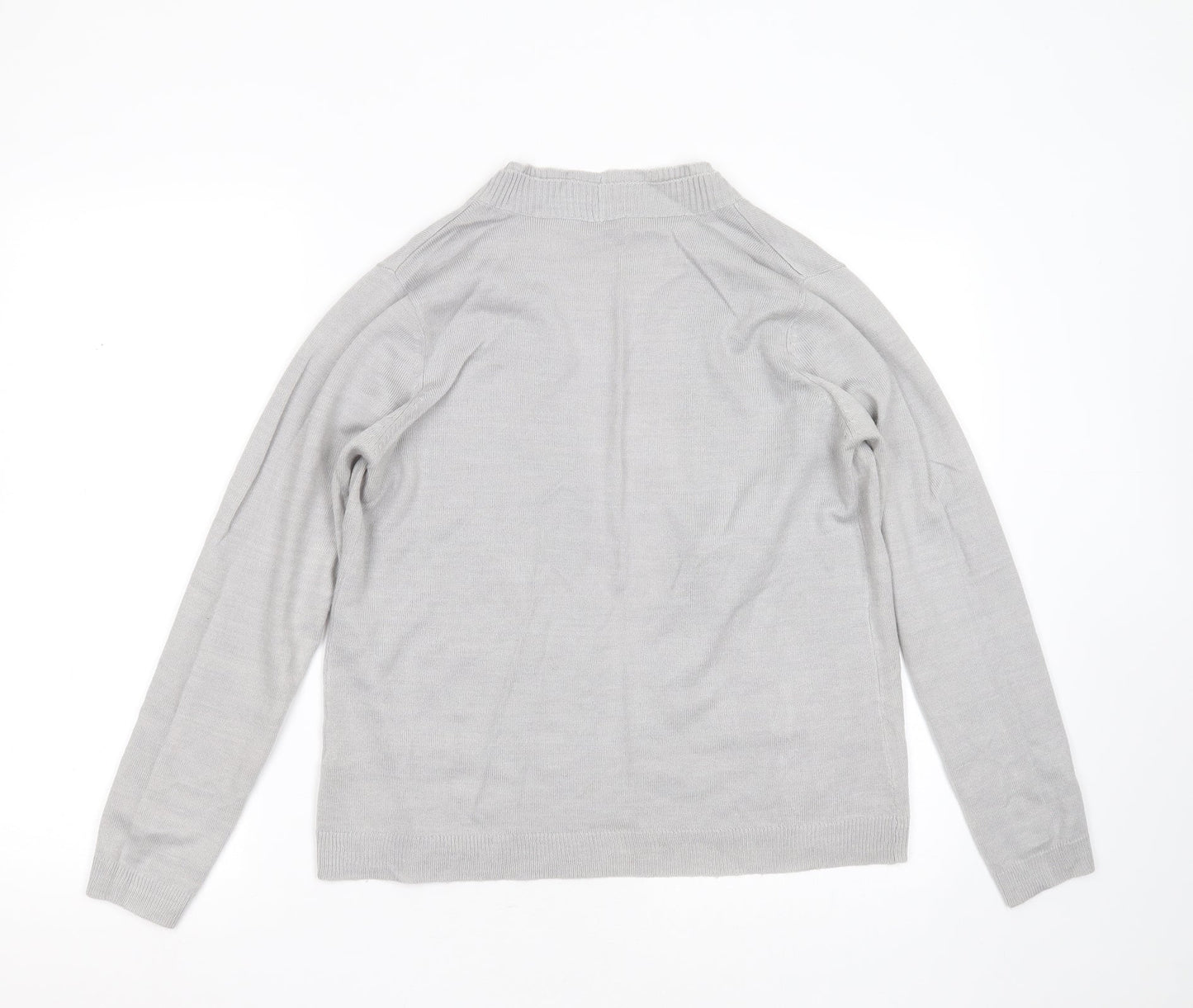Womens UK Size 12 BHS Grey Cardigan Jumper
