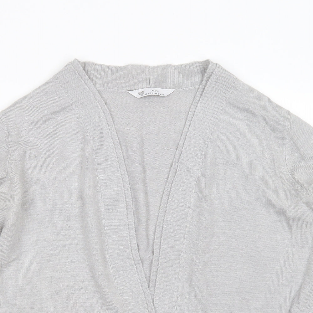 Womens UK Size 12 BHS Grey Cardigan Jumper