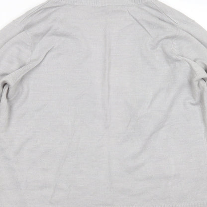 Womens UK Size 12 BHS Grey Cardigan Jumper