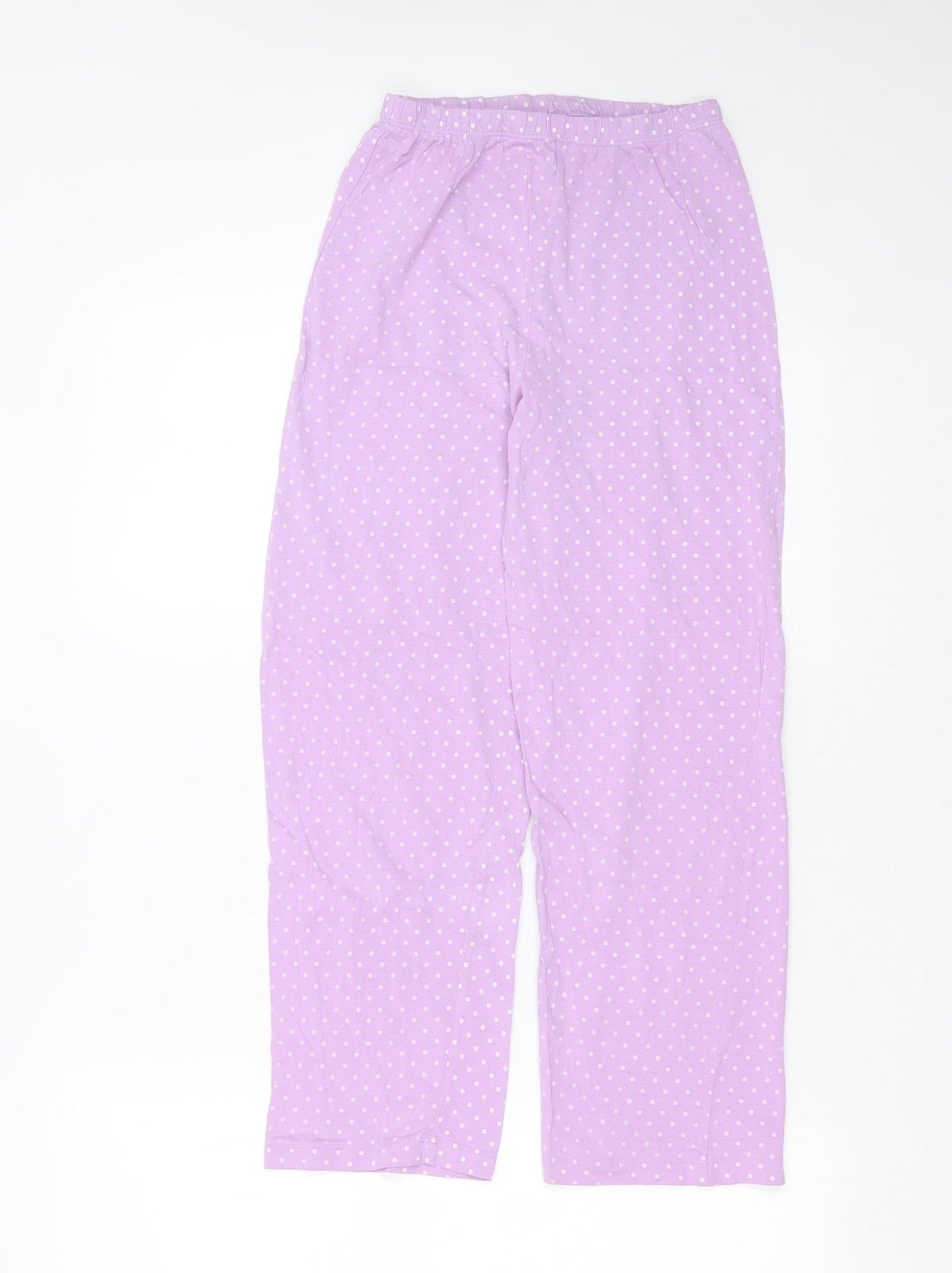 TU Girls Purple Spotted Cotton  Pyjama Pants Size 9-10 Years