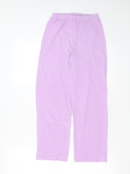 TU Girls Purple Spotted Cotton  Pyjama Pants Size 9-10 Years