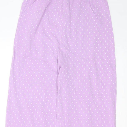 TU Girls Purple Spotted Cotton  Pyjama Pants Size 9-10 Years
