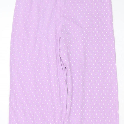 TU Girls Purple Spotted Cotton  Pyjama Pants Size 9-10 Years
