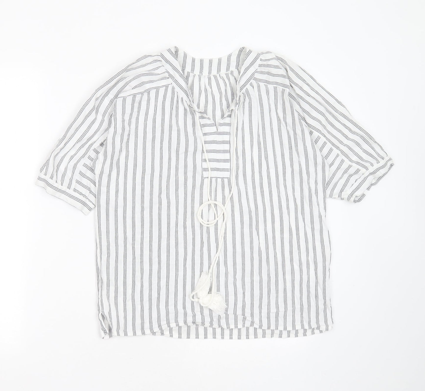 Womens UK Size S Preworn White Basic Blouse