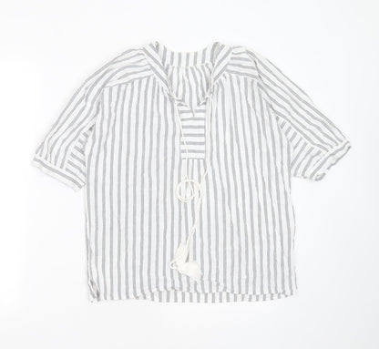 Womens UK Size S Preworn White Basic Blouse