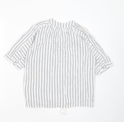 Womens UK Size S Preworn White Basic Blouse
