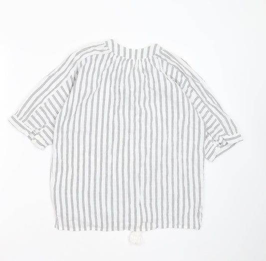 Womens UK Size S Preworn White Basic Blouse