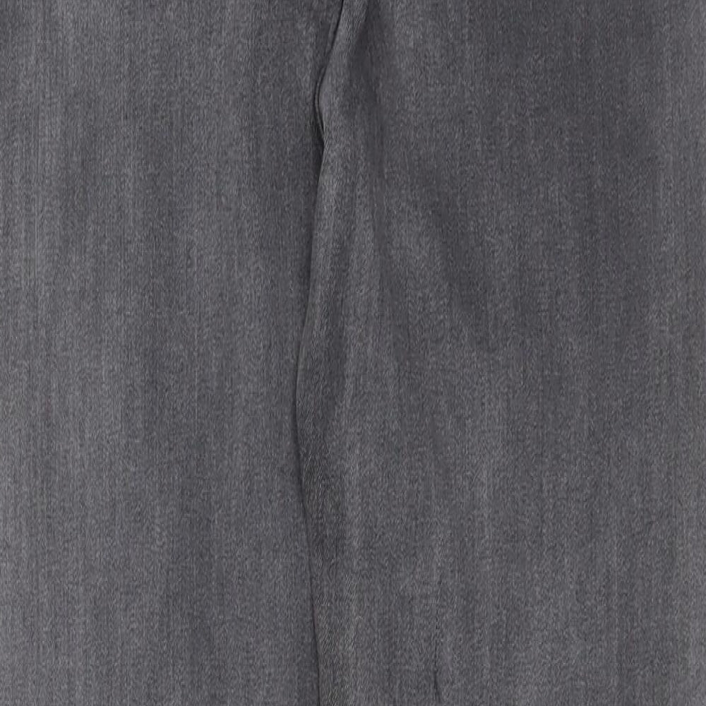 PRETTYLITTLETHING Womens Grey  Cotton Skinny Jeans Size 10 L28 in Extra-Slim