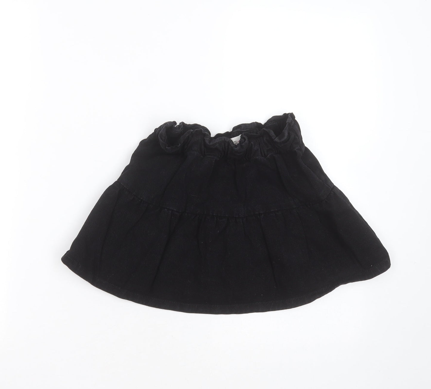 LEFTIES Girls Black  Cotton Mini Skirt Size 9-10 Years  Regular